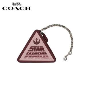 Coach Star Wars Triangle Keychain - Burgundy